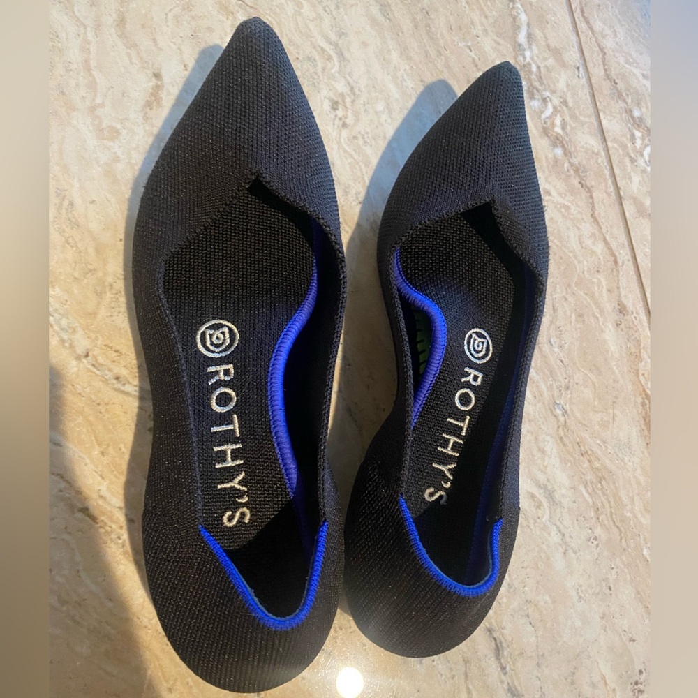 Rothy's "The Point", Women's 6.5, Black